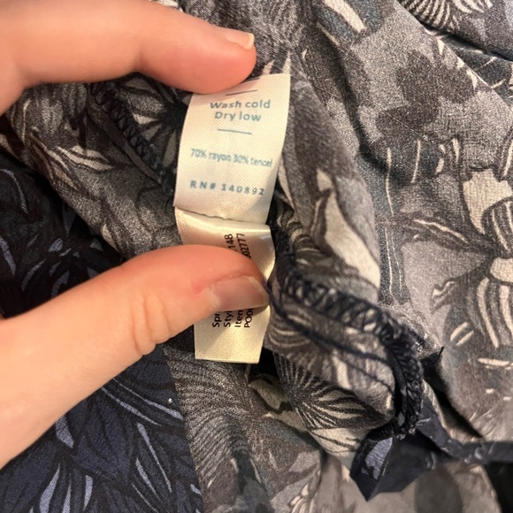 Marine Layer :: Emyln Blue Floral Wrap Midi Dress :: Small - Picture 12 of 14